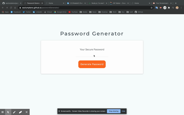 preview of Password Generator